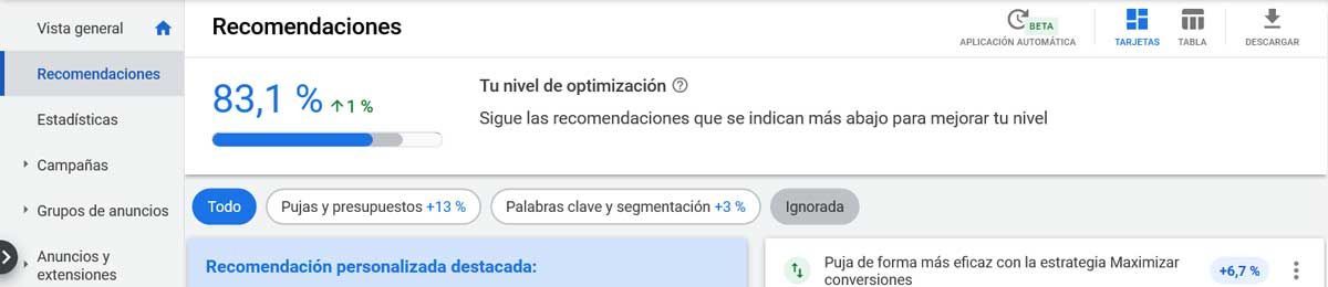 Las recomendaciones de Google Ads: Aprende a aplicar las sugerencias