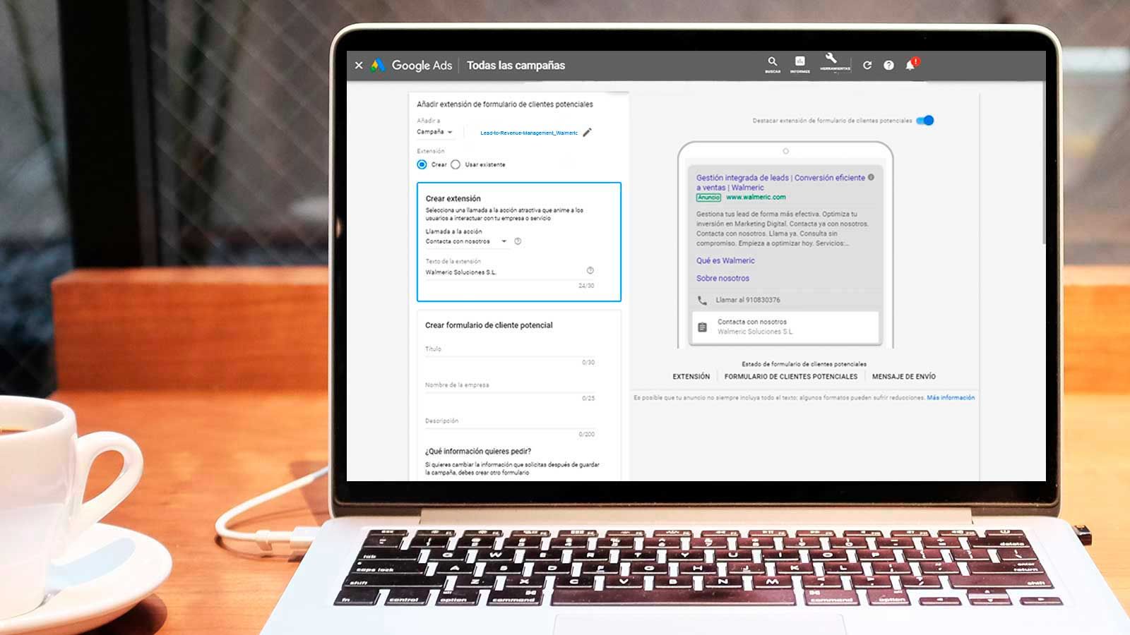 ¿Qué son las extensiones de formulario de Google Ads?